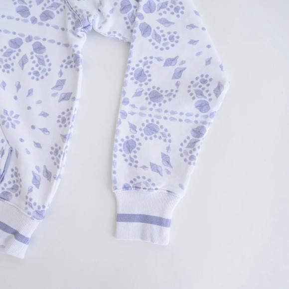 SER.O.YA Foster Hoodie Pullover  Sweater White & Purple Floral XS NWT - Picture 6 of 12
